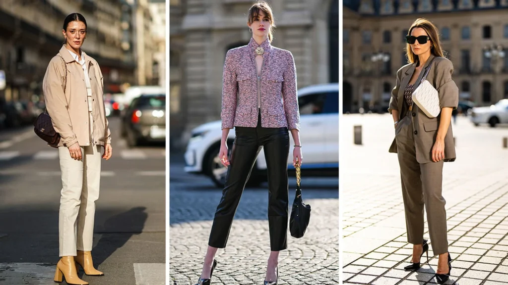 Floral Bustier top & cigarette pants
